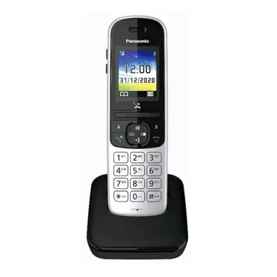Panasonic KX-TGH710JTS Cordless Singolo Display a Colori Vivavoce Resistente Agli Urti Eco Mode Plus Silver Nero