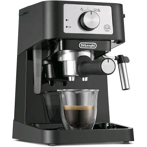 De Longhi EC260.BKG Macchina da Caffe' Espresso Manuale Caffe' in Polvere Cappuccinatore 1.100 W 1 l Acciaio/Nero
