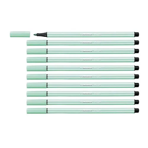 Stabilo Pen 68 Penna per Grafica Tratto 1 mm Colore Verde Ghiaccio Conf. 10 Pz.