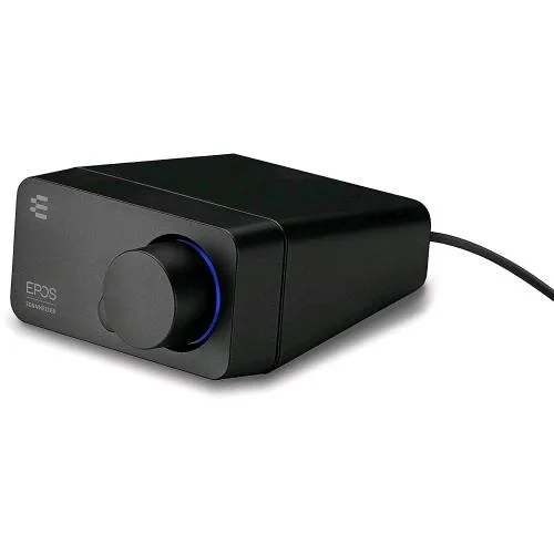 EPOS Sennheiser GSX 300 - Scheda Audio Esterna per PC - Scheda Audio Stereo e Surround 7.1 Ad Alta Risoluzione - Manopola del Volume LED, Pulsante Smart Personalizzabile Nero