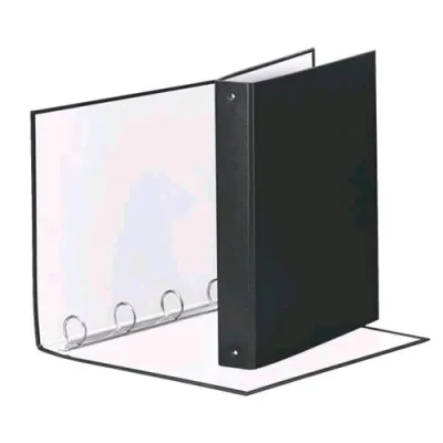 Esselte Meeting Raccoglitore 4 Anelli da 30 mm in Cartoncino Plastificato CM 22X30X4 A4 Nero