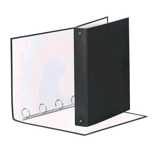 Esselte Meeting Raccoglitore 4 Anelli da 30 mm in Cartoncino Plastificato CM 22X30X4 A4 Nero