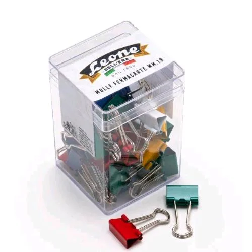 Leone Dell'Era Molle FERMACARTE19 mm Colori Assortiti Conf 30 Pz.