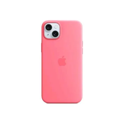 Apple iPHONE 15 Plus Silicone Case Custodia in Silicone Magsafe Pink