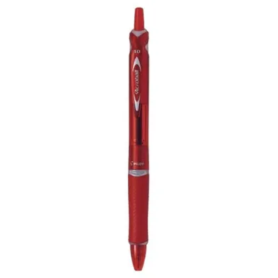Pilot Acroball Begreen Punta a Sfera Ecologica Inchiostro Rosso Punta Media Grip Ergonomico Conf. 10 Pz.