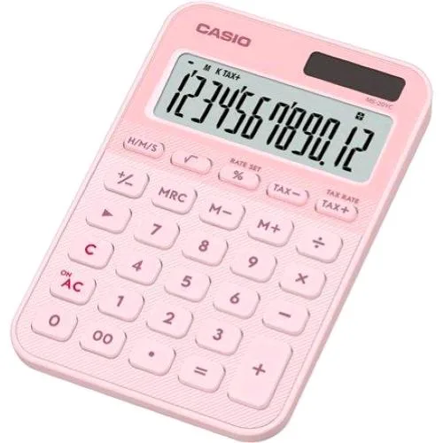 Casio MS-20YC-LP Calcolatrice da Tavolo Rosa Chiaro