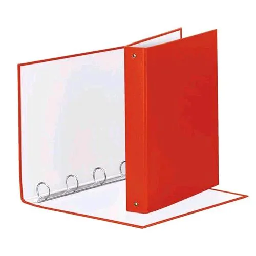 Esselte Meeting Raccoglitore 4 Anelli da 30 mm in Cartoncino Plastificato CM 22X30X4 A4 Rosso