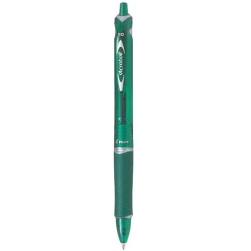 Pilot Acroball Begreen Punta a Sfera Ecologica Inchiostro Verde Punta Media Grip Ergonomico Conf. 10 Pz.