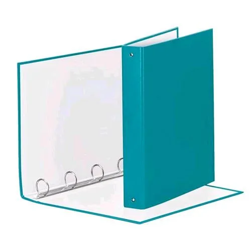 Esselte Meeting Raccoglitore 4 Anelli da 30 mm in Cartoncino Plastificato CM 22X30X4 A4 Turchese