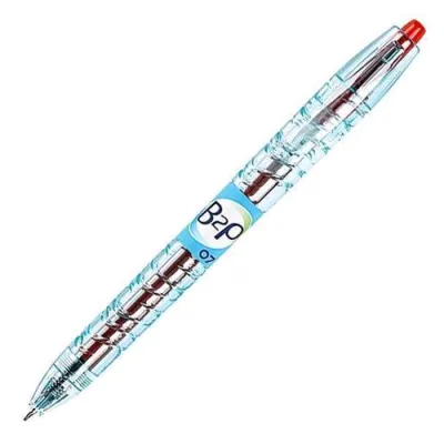 Pilot B2P Begreen Penna Roller a Scatto Gel Rosso Punta Conica 0.7 mm Conf 10 Pz.