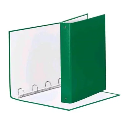 Esselte Meeting Raccoglitore 4 Anelli da 30 mm in Cartoncino Plastificato CM 22X30X4 A4 Verde