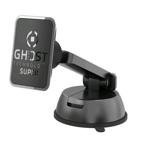 Celly Ghost Super Dash Supporto Magnetico Ultra Resistente con Sistema di Fissaggio a Ventosa Nero