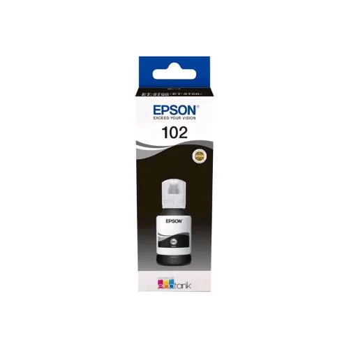 Epson 102 Flacone Inkjet Ecotank 127 ml Nero per Ecotank Et-15000, 2750, 2751, 2756, 2850, 2851, 2856, 3850, 4750, 4850, 4856