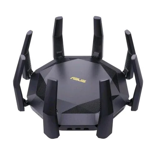 ASUS RT-AX89X Router 2-Stream AX6000 Dual Band Wi-Fi 6 Supporta la Tecnologia Mu-Mimo e Ofdma con Sicurezza di Rete Aiprotection Pro Doppie Porte 10G Nero