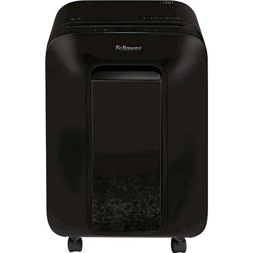 Fellowes LX201 Intellibar Distruggidocumenti a Microframmento Cestino 22l Capacita' 12 Fogli Nero