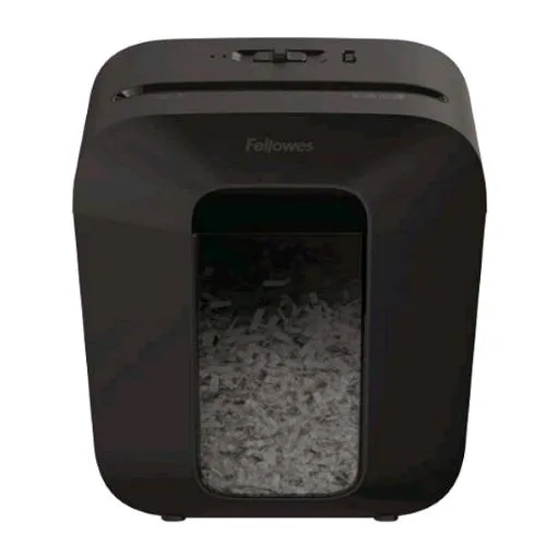 Fellowes LX25 Distruggidocumenti a Frammento Cestino 11.5 l Capacita' 6 Fogli Nero
