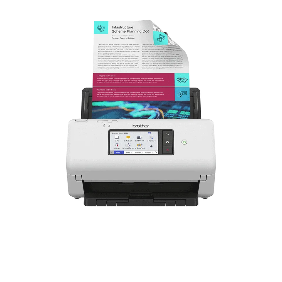 SCANNER DOC BRO ADS4700W 40PPM/ADF/WIFI/USB/F/R