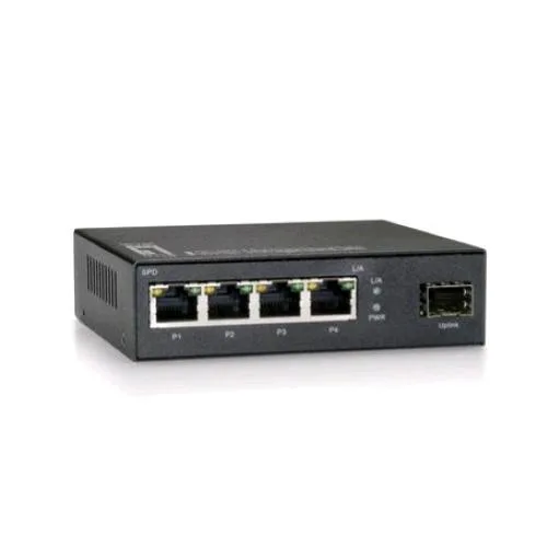 Level One Geu-0521 Switch di Rete Non Gestito Gigabit Ethernet 10/100/1000 4 Porte RJ-45 1XPORTA SFP Gigabit Grey