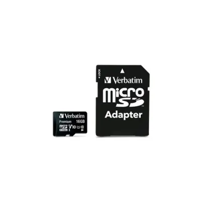 Verbatim 44082 16GB Micro SDHC Classe 10 + Adattatore a SD