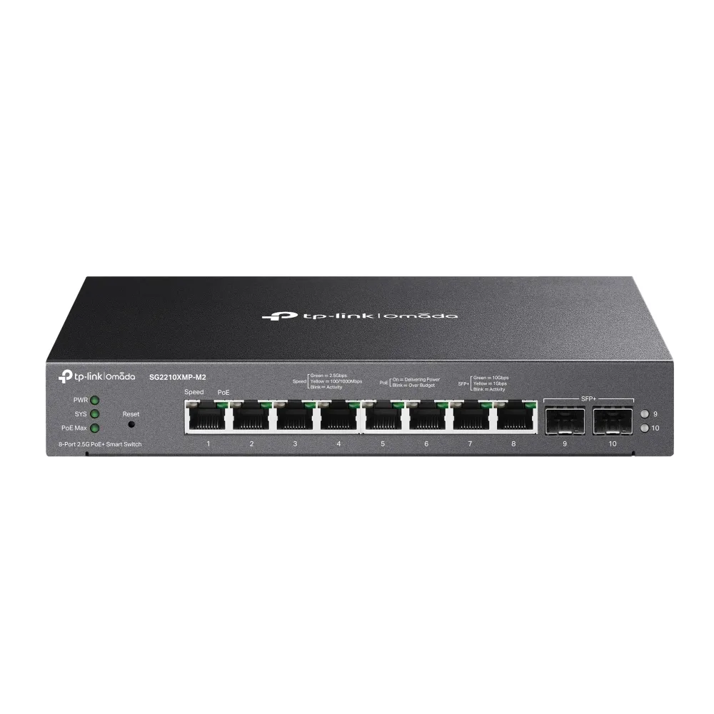 SWITCH 8P POE+ OMADA 8X2,5G POE+ 2X10G SFP+ SLOTS SMART SWITCH
