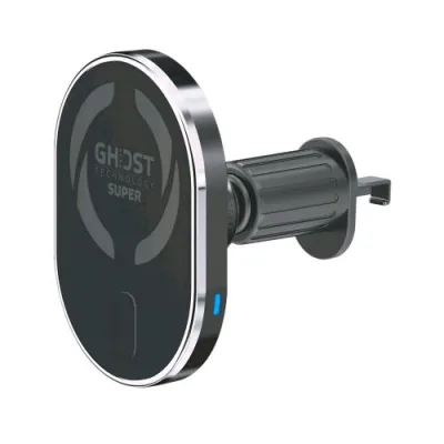 Celly Ghost Supermag Supporto Auto con Carica Wireless 15 W Compatibile con Tecnologia Magsafe