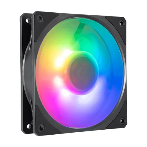 Cooler Master Mobius 120P ARGB Ventola PWM 120mm Design Ring Blade Cuscinetto Dinamico Ad Anello Telaio Air-Focus Smussato Black
