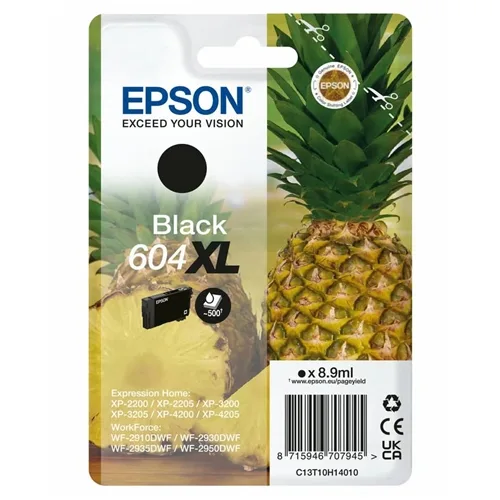 Epson 604XL Cartuccia Ink-Jet Originale Resa Elevata 500 Pagine Nero