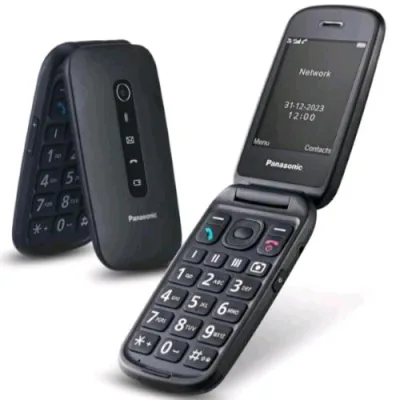 Panasonic KX-TU410EXB 4G 2.4" Clamshell Senior Phone Tasti Grandi Resistente Agli Urti 4G LTE Italia Black