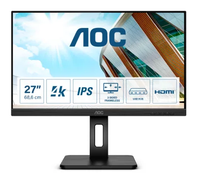 MON 27IPS UHD 4K DP MM HDMI PIVOT AOC U27P2 USB REG ALTEZZA