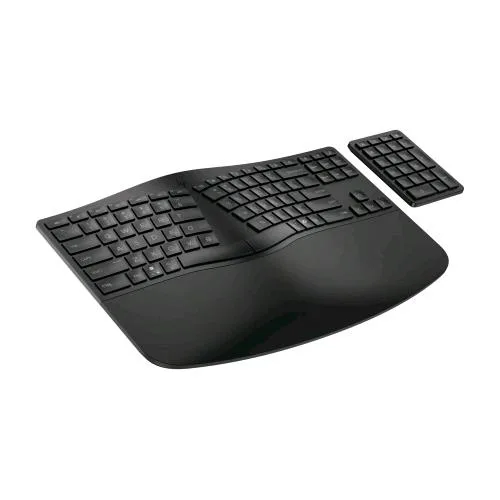 HP 960 Tastiera Ergonomica Wireless RF + Bluetooth Layout Italiano Tastierino Numerico Separato 20 Tasti Programmabili Poggiapolsi Nero