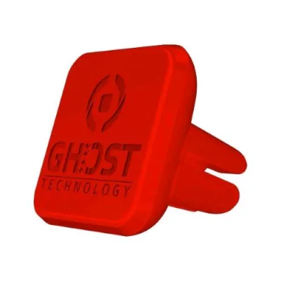 Celly Ghost Vent Supporto Auto per Smartphone Magnetico con Clip per Griglia di Areazione Rosso