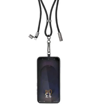 Intenso Cordino di Ricarica/Dati Gan USB-C e Portacellulare 2 in 1 PD Quick Charge 4.0 60 W 1.65 m Nero