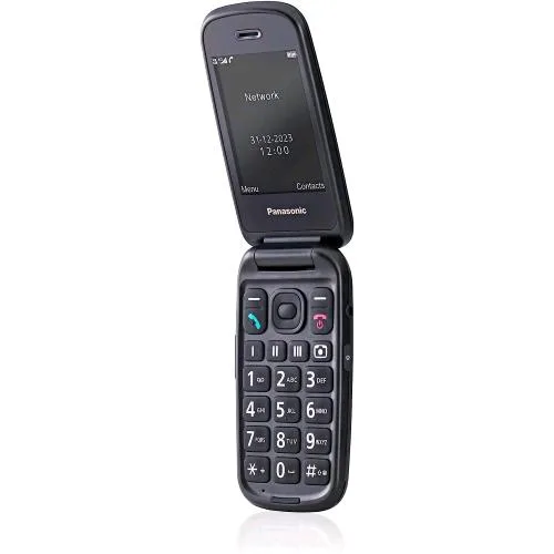 Panasonic KX-TU550EXB 4G Senior Phone 2,8" Clamshell Fotocamera 1.2MPX 300 Ore Standby 4G LTE Italia Black