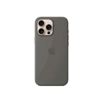 Apple iPHONE 16 Pro Max Silicone Case Cover Magsafe in Silicone Stone Grey