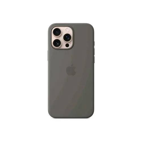 Apple iPHONE 16 Pro Max Silicone Case Cover Magsafe in Silicone Stone Grey