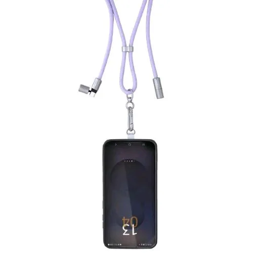 Intenso Cordino di Ricarica/Dati Gan USB-C e Portacellulare 2 in 1 PD Quick Charge 4.0 60 W 1.65 m Purple
