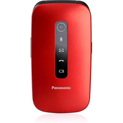 Panasonic KX-TU550EXR 4G Senior Phone 2,8" Clamshell Fotocamera 1.2MPX 300 Ore Standby 4G LTE Italia Rosso