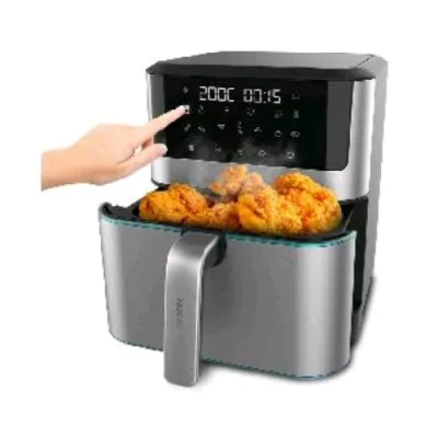 Cecotec Cecofry Supreme 8000 Friggitrice Ad Aria Calda 1800W 8 l 10 Programmi Pannello Touch Nero Inox