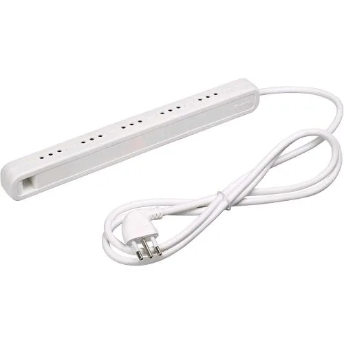 Bticino Multipresa Ultraslim 5 Prese Piccole 10A Cavo 1.5 m Spina Angolata Salvaspazio Fessura per Appenderla Bianco