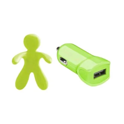 Celly Giuliocesare Bundle Profumatore e Caricabatteria da Auto 1 x USB Tipo a Verde