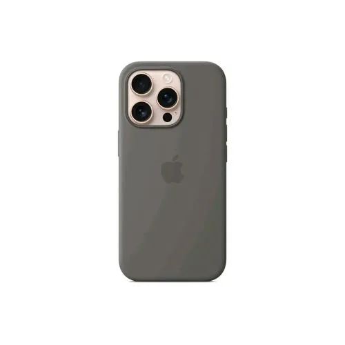 Apple iPHONE 16 Pro Silicone Case Cover Magsafe in Silicone Stone Grey