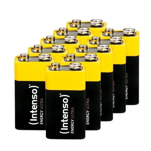 Intenso Energy Ultra Bateria 9V 6LR61 in Blister Singolo Totale 10 Pz.