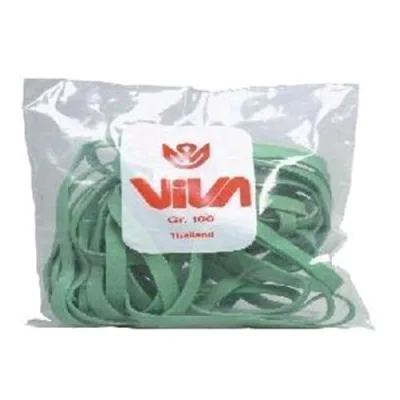VIVA Elastici Caucciu' Buste 100 g 120X5 mm Verde Conf 10 Pz.