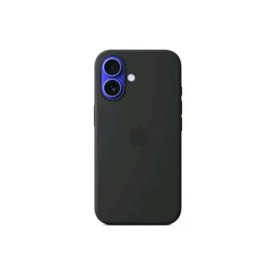 Apple iPHONE 16 Silicone Case Cover Magsafe in Silicone Nero