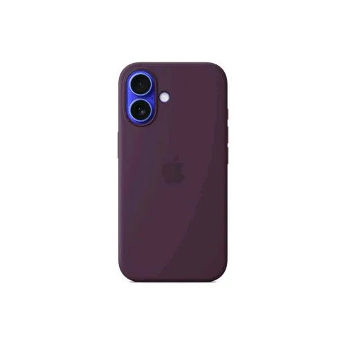 Apple iPHONE 16 Silicone Case Cover Magsafe in Silicone Prugna