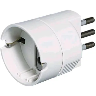 Bticino S3623DE Adattatore Presa Tedesca Schuko 10A Bianco