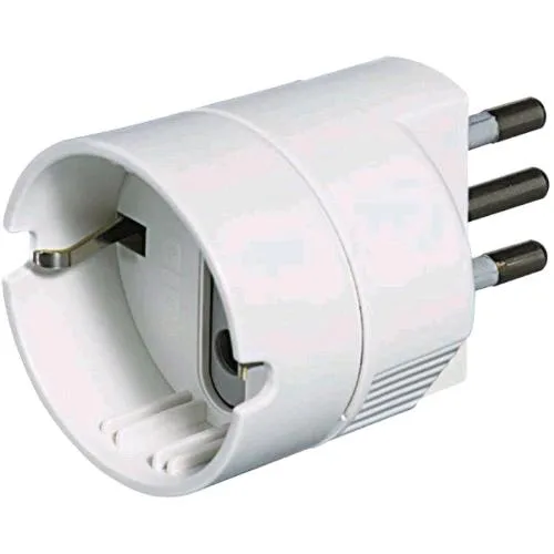 Bticino S3623DE Adattatore Presa Tedesca Schuko 10A Bianco