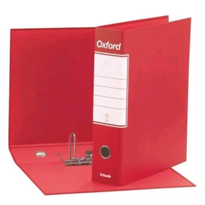 Esselte Oxford G83 Registratore Formato Commerciale 230X300X80 mm Col. Rosso Conf 6 Pz.