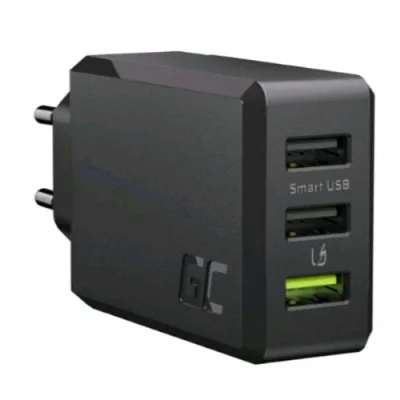 Green Cell Caricabatterie da Rete Ultra Charge Smart Charge 3 x USB-A 30 W Nero