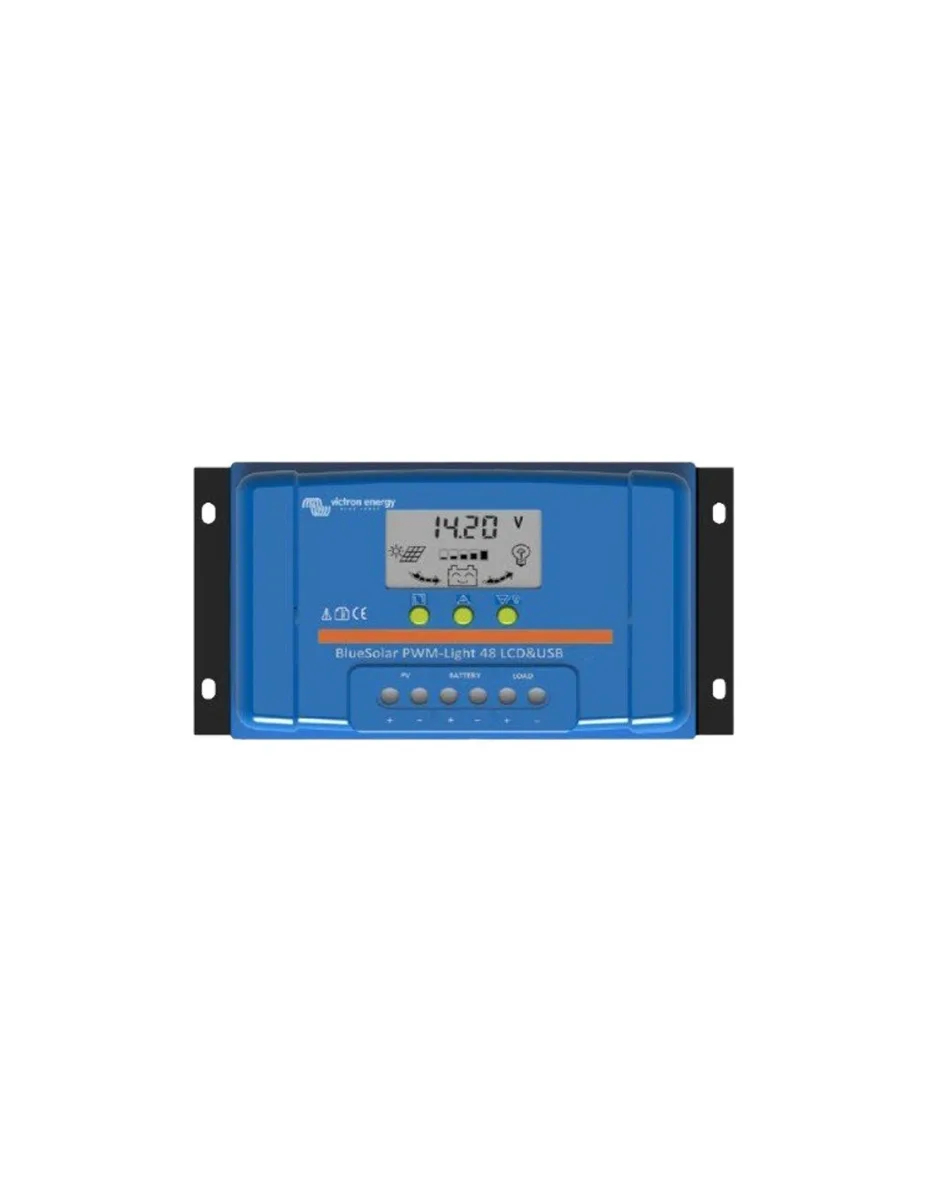Regolatore di Carica PWM BlueSolar 30A 48V Display LCD e USB Victron Energy - SCC040030050